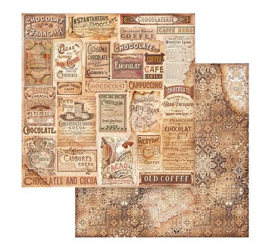 Scrapbook blok "Coffee and Chocolate - Backgrounds"