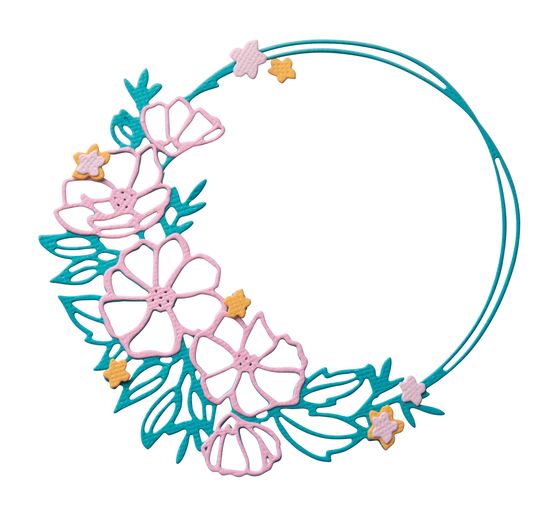 Sizzix Thinlits Ponssjabloon "Floral Round"