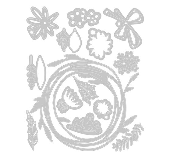 Sizzix Thinlits Stanzschablone "Floral Wreath by Tim Holtz"