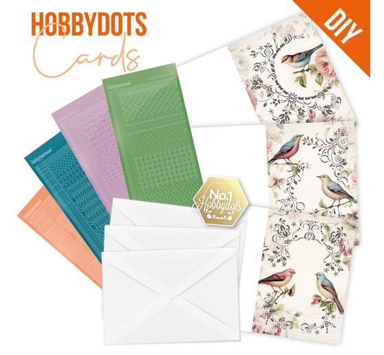 Kaartenset "Hobbydots", vogels