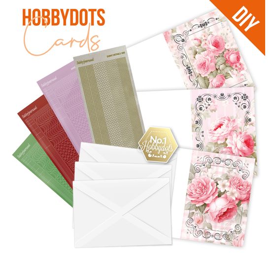 Kaartenset "Hobbydots", rozen
