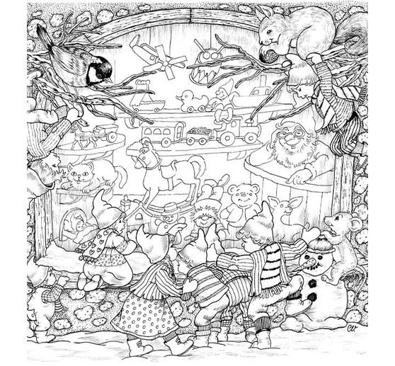 Book "Christl Vogls Ausmalreise - Welt der Weihnachtswichtel"