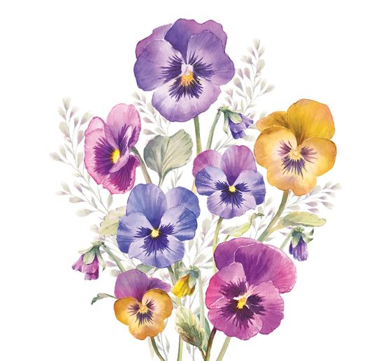 Napkin "Garden pansies"