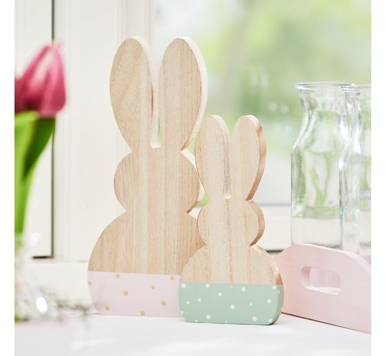 VBS Houten konijntjes, set van 2