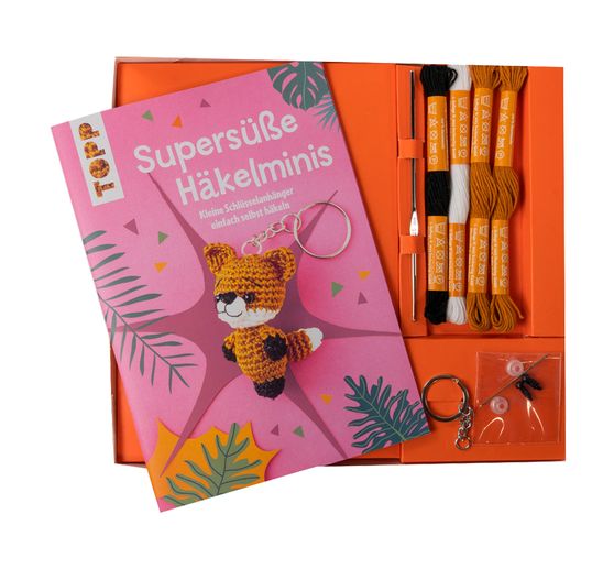Set créatif « Supersüße Häkelminis. Anleitungsbuch mit Material zum Sofort-Loslegen »