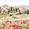 Serviette "Toscana Landschaft"