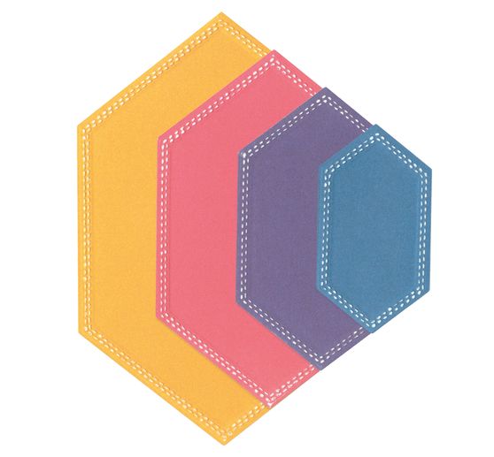 Gabarit d'estampe Sizzix Framelits « Hexagons by Stacey Park »