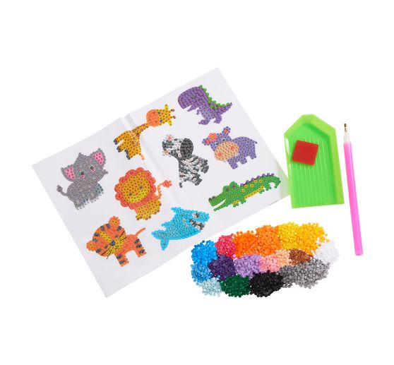 Diamond Painting Sticker craft set "Zoo animals"