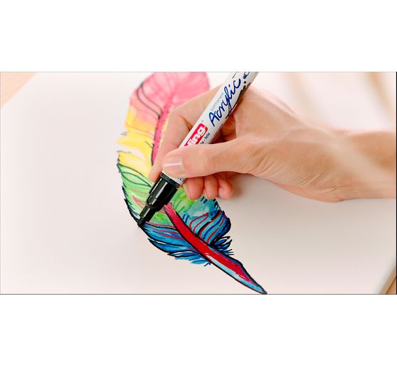 edding 5100 Acrylic "Acrylmarker - Feestelijk", medium, set van 5