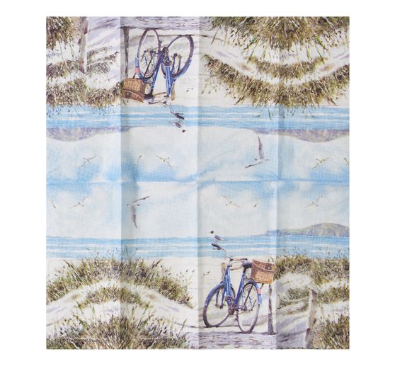 Mouchoirs en papier « Bicyclette sur la plage »