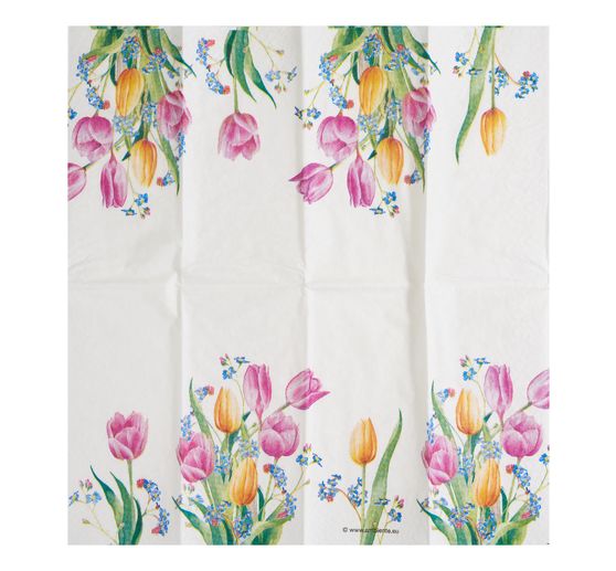 Papieren zakdoeken "Tulpenboeket"