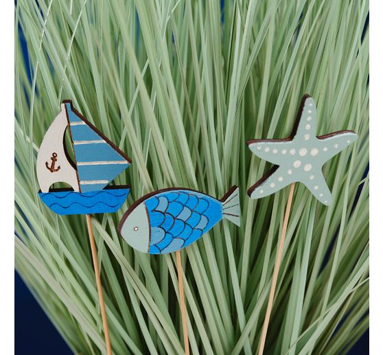 Piques déco en bois VBS « Bord de mer »