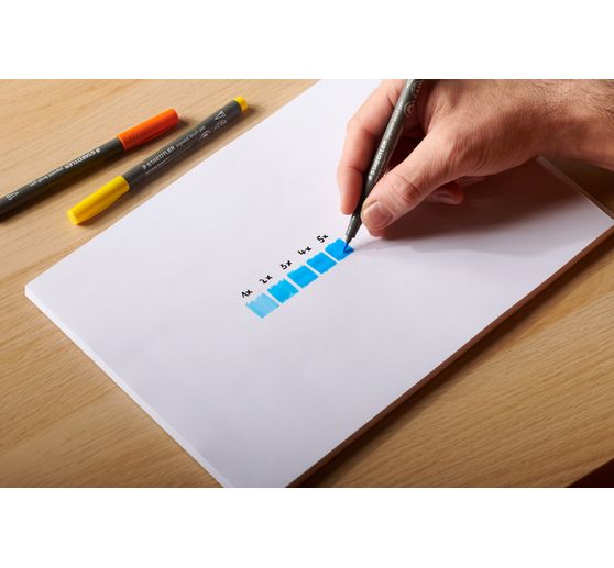 STAEDTLER Pigment brush pen, set van 12