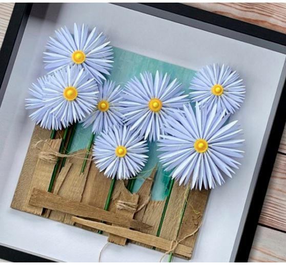Ponssjablonen vouwbloem "Daisy"