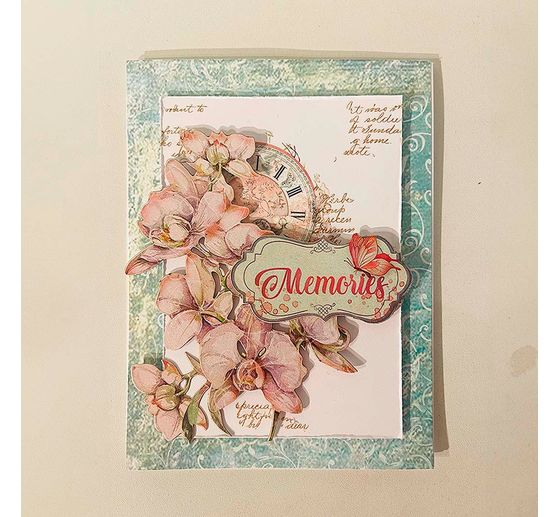Feuille de décalcomanies Rub-On « Orchid and Cats - Cat »
