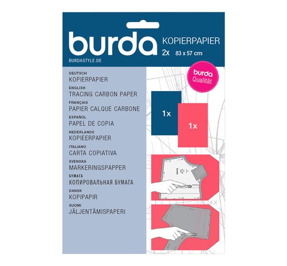 Burda Kopierpapier Blau / Rot