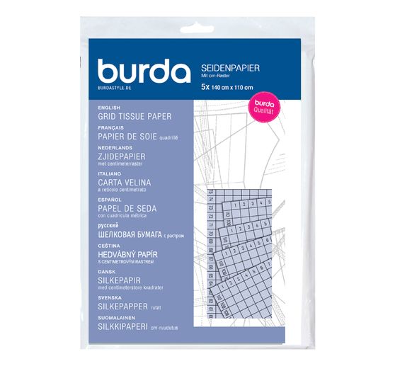 Burda zjidepapier met cm-raster