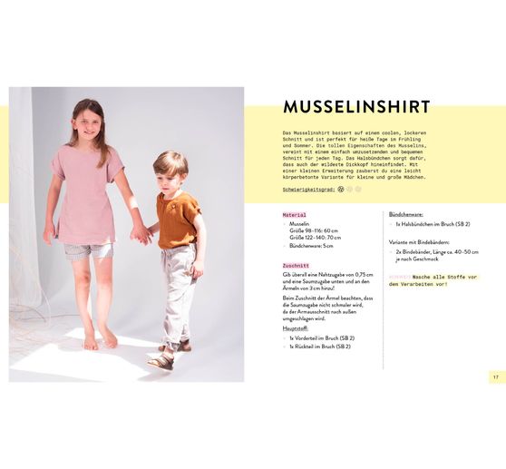 Boek "Mini-Masterclass - Nähen mit Musselin für Kids"