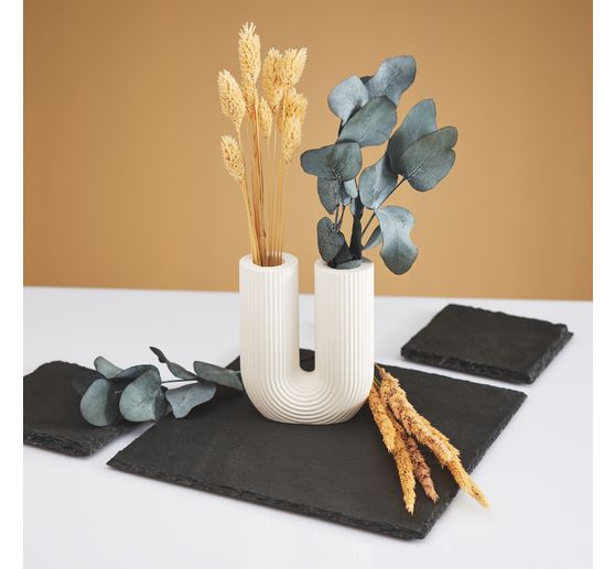Moule en silicone « Vase cannelé en forme de U »