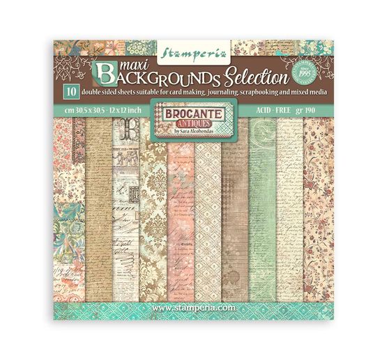 Bloc de papier scrapbooking « Brocante Antiques Backgrounds »