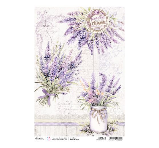 Motif straw silk "Morning Provence - Cottage Romance"