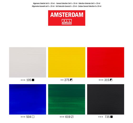 Talens AMSTERDAM Acrylverfset "General Selection 6"