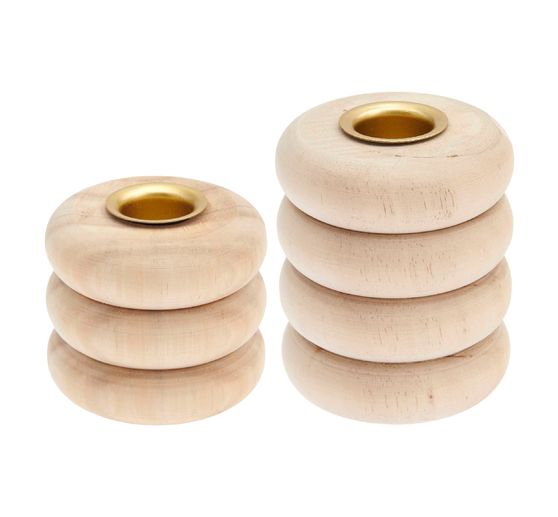 Bougeoir « Anneaux », pour bougie chandelle Ø 2,4 cm