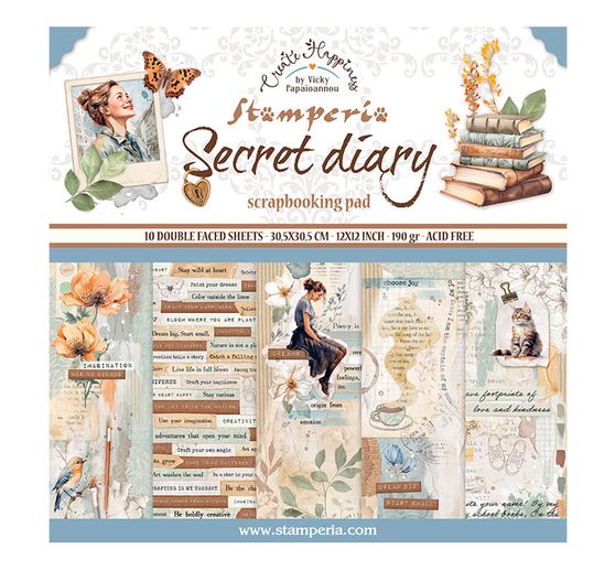 Bloc de papier scrapbooking « Secret Diary »