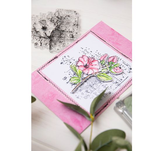 Sizzix Framelits Ponssjabloon en Clear Stamps "Floral Mix Cluster"