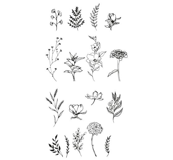 Sizzix Clear Stamps Set "Garden Botanicals"