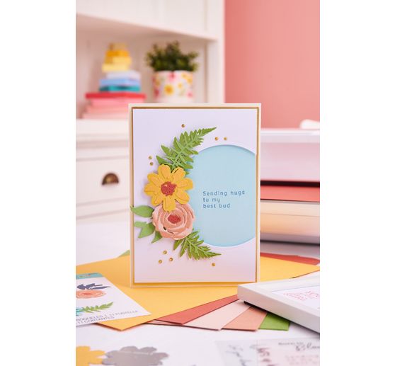 Sizzix Thinlits Ponssjabloon "Flowers & Fern"