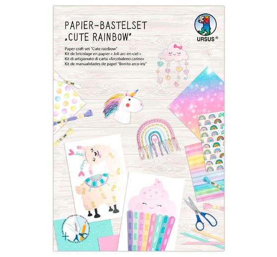 Papier-Bastelset "Cute Rainbow"