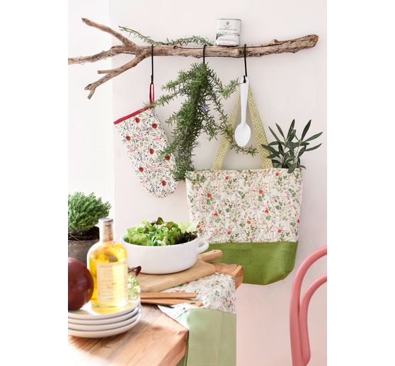 Westfalenstoffe Geweven stof Uni "Melange Beige-Rose"