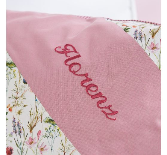 Westfalenstoffe Geweven stof Uni "Melange Beige-Rose"