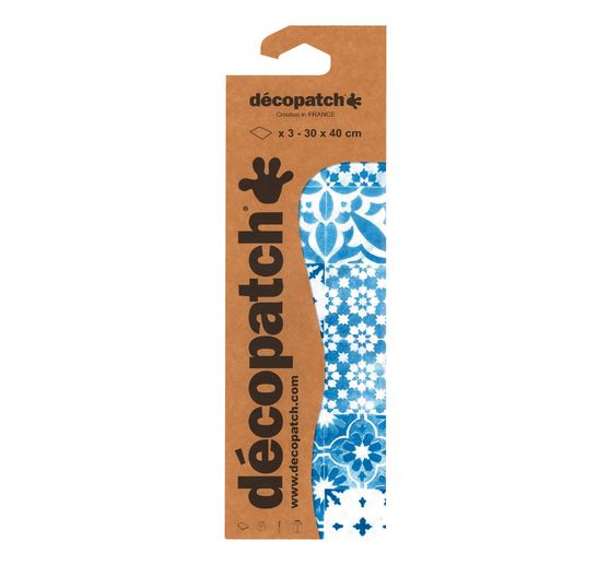 Papier Décopatch « Carreaux de mosaïque Bleu »