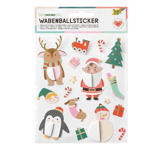 Honeycomb ball sticker "Christmas"