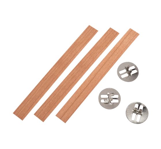 VBS Houten lonten met houder, 13 cm