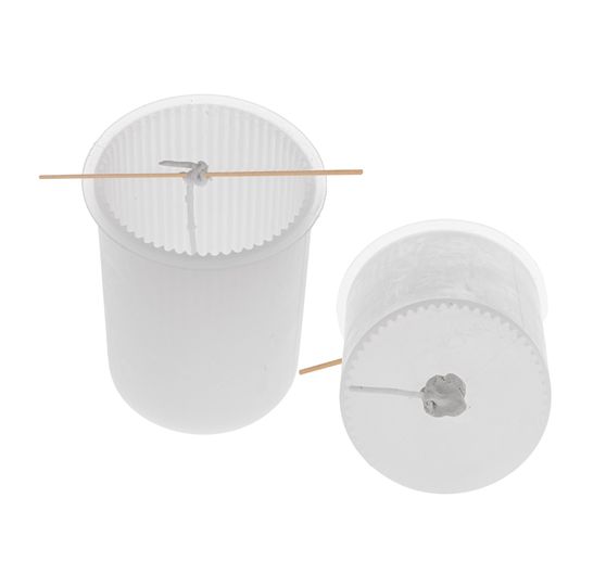 Moule à bougie en silicone « Cylindre rainuré »