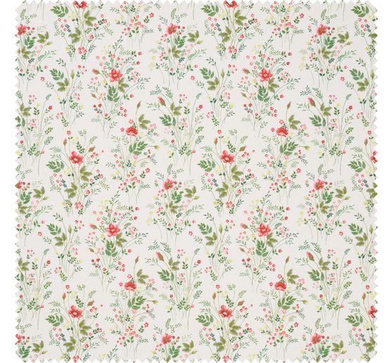 Westfalenstoffe Katoenen stof Florenz "Varen met bloemen"