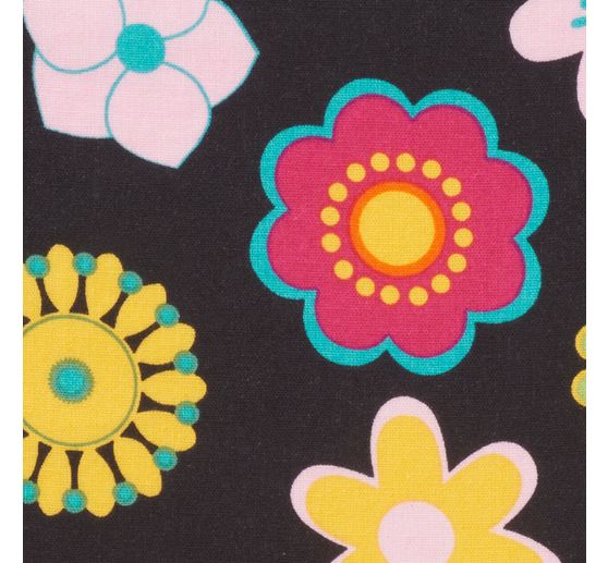 Baumwoll-Stoff "Retro Flower"