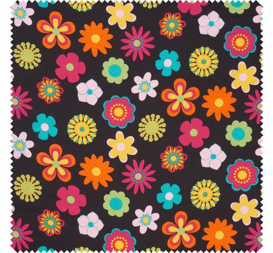 Baumwoll-Stoff "Retro Flower"