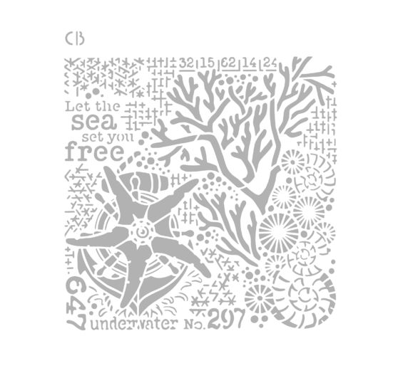Pochoir « Coral Reef – Underwater »