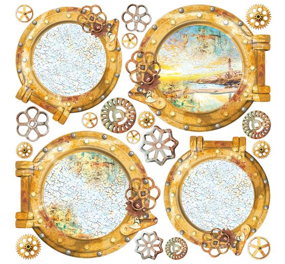 Papier vitrail à motifs « Coral Reef »