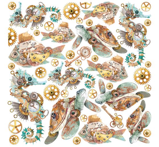 Papier vitrail à motifs « Coral Reef »