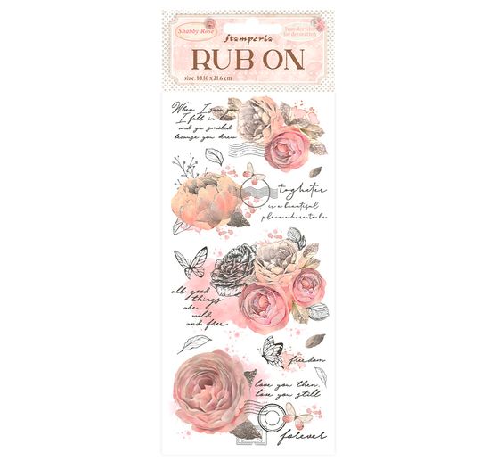 Rub On Transfer paper "Shabby Rose"