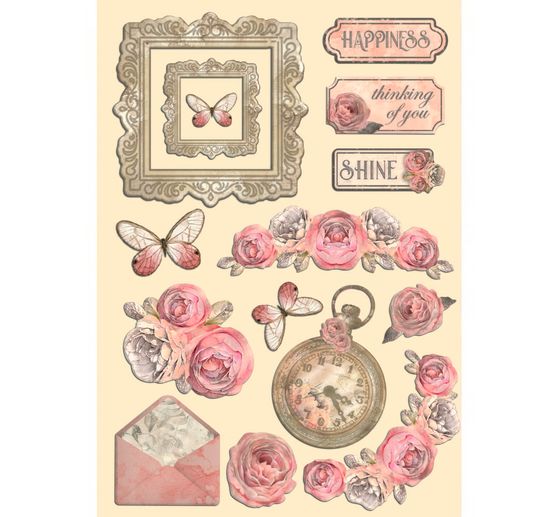 Lasercut motieven "Shabby Rose"