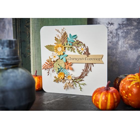 Sizzix Thinlits Ponssjabloon "Foliage Wreath by Tim Holtz"