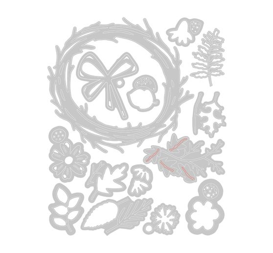 Sizzix Thinlits Ponssjabloon "Foliage Wreath by Tim Holtz"