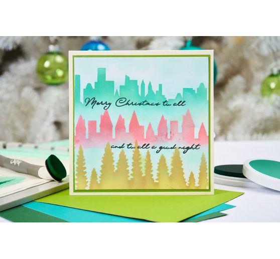 Sizzix A5 Stencil "Cosmopolitan - The View van Stacey Park"