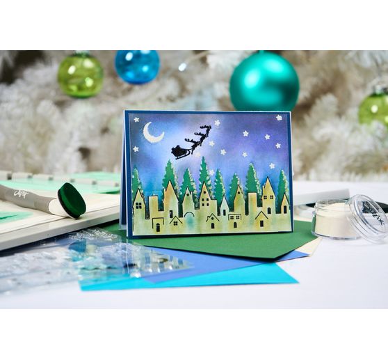 Sizzix A5 Stencil "Cosmopolitan - The View van Stacey Park"